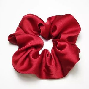 BOGO Dark Red Satin Scrunchie